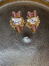 Mop Stud with Pink Stones BSJ-40