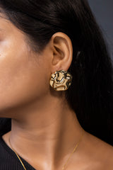 Wave texture Tops Earrings