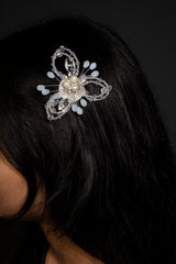 Blue Silver Hair Clip