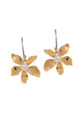 Metallic Gold flower style Danglers