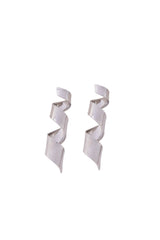 Spiral Silver Metallic Danglers