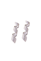 Spiral Silver Metallic Danglers