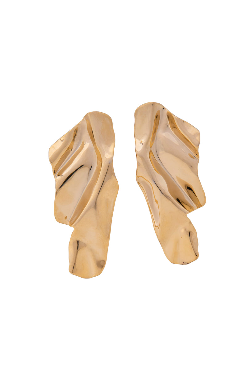 Leaf gold metallic Style Danglers