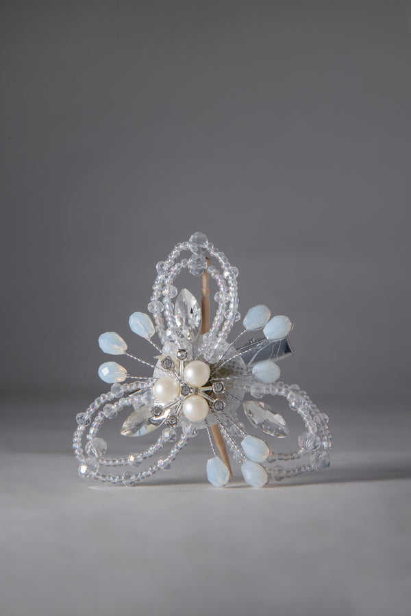 Blue Silver Hair Clip