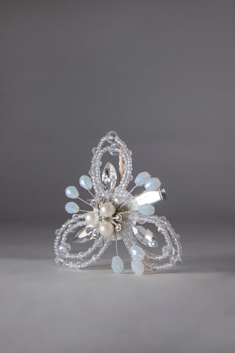 Blue Silver Hair Clip