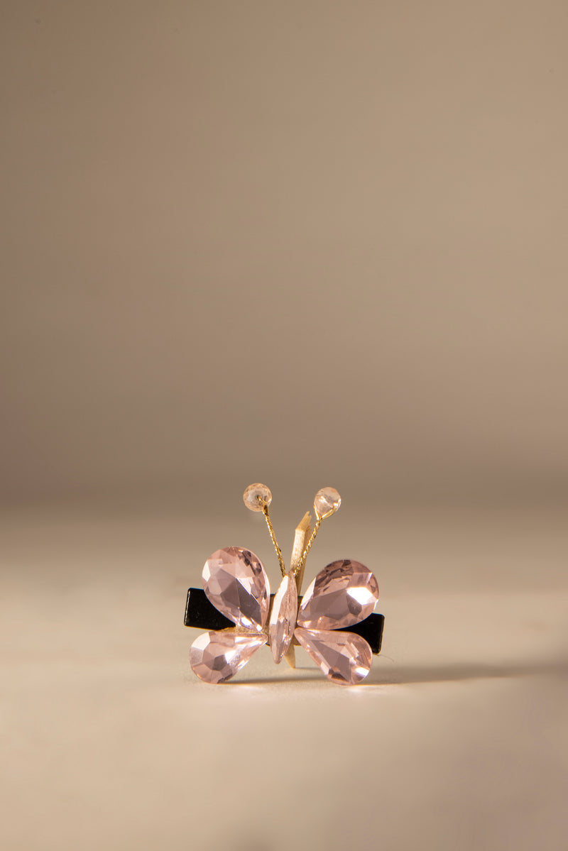Crystal Butterfuly Clips  Pair BSJCL07