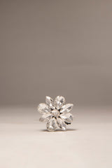 Crystal Stone Clip Silver