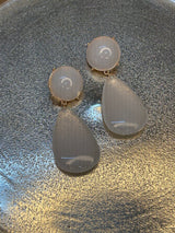 Opique White Droplet Danglers BSJ-14