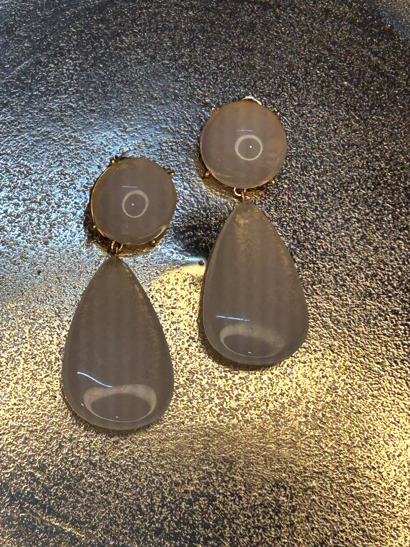Opique White Droplet Danglers BSJ-14