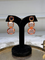Pink Quartz 3 tier Danglers BSJ-14