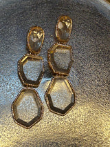 Clear 3 tier Drop Danglers Artistic Shape BSJ-16