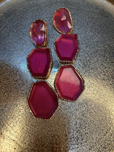 Hot Pink 3 tier Danglers BSJ-37